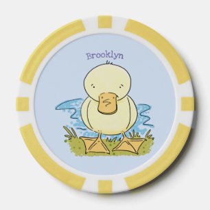 Jetons De Poker Caricature jaune mignon pour canard bébé