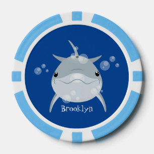 Jetons De Poker Caricature joli dauphin kawaii kawaii