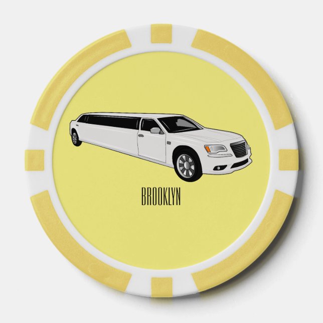 Jetons De Poker Caricature limousine (Recto)