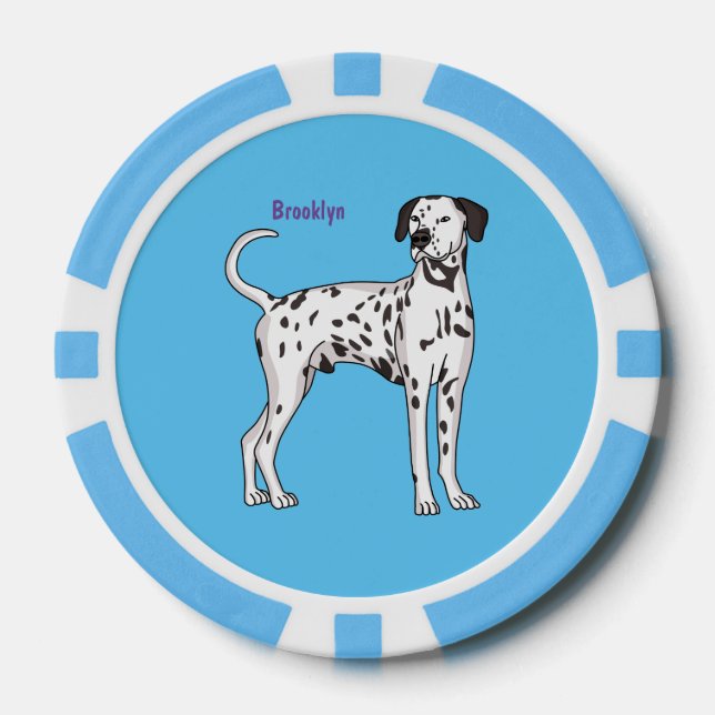Jetons De Poker Caricature pour chien dalmate (Recto)