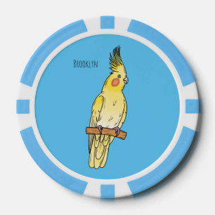 Jetons De Poker Caricature pour oiseaux Cockatiel