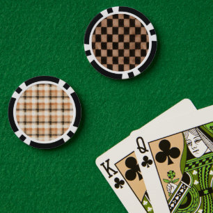 Jetons De Poker Carrés noirs orange