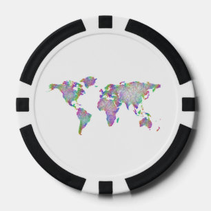 Jetons De Poker Carte mondiale