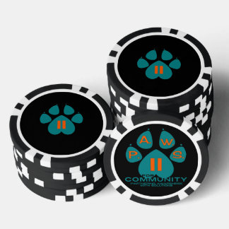 JETONS DE POKER CARTES À JOUER PATTE