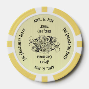 Jetons De Poker Carton d'invitation unique de fête de fiançailles