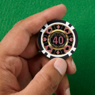 Jetons De Poker Casino Chip Las Vegas Anniversaire - Rose Gold