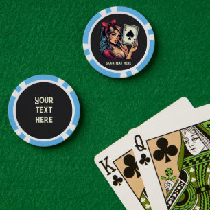 Jetons De Poker Casino de femme vintage cool