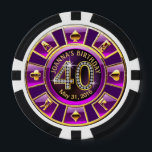 Jetons De Poker Casino Joanna's Las Vegas 40th Birthday | violet<br><div class="desc">Ces jetons de casino roses, noires et or sont parfaites pour les anniversaires à thème Las Vegas - fait une fête amusante et mémorable faveur! Très facile à personnaliser, utilisez le bouton PERSONNALISER IT pour ajouter votre nom. Pour obtenir de l'aide ou des demandes, veuillez envoyer un courriel à :cheryl@cheryldanielsart.com....</div>