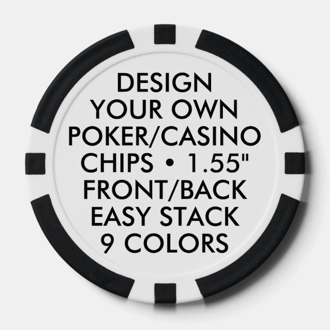 Jetons De Poker CASINO NOIR personnalisé / CHIPS POKER (Recto)