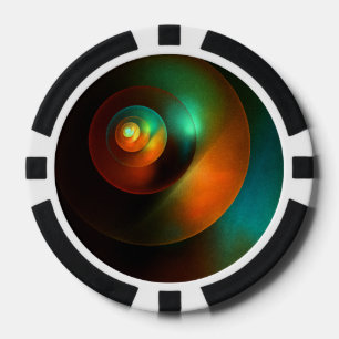Jetons De Poker Cercles colorés Motif d'art Abstrait moderne #18