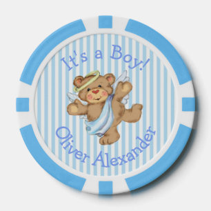 Jetons De Poker C'est un ours en peluche ange personnalisé pour un