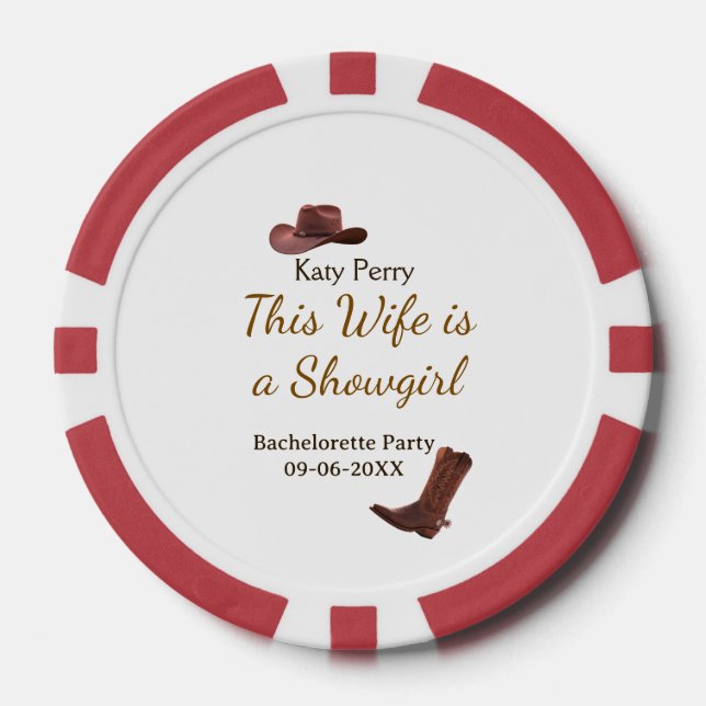 Jetons De Poker Cette épouse est une nom de fête de bachelorette s (Recto)