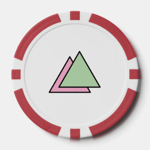 Jetons De Poker Chaîne à deux triangles