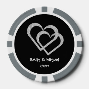 Jetons De Poker Chalkboard Coeur Mariage Poker Chips Favoriser