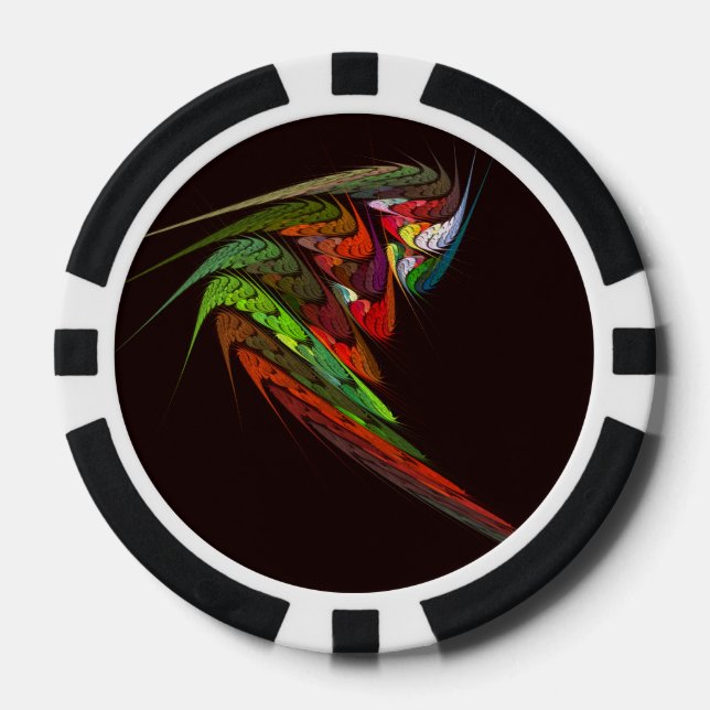 Jetons De Poker Chameleon Art Abstrait (Recto)