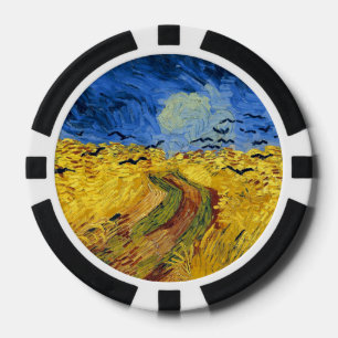 Jetons De Poker Champ de blé de Van Gogh peinture impressionniste