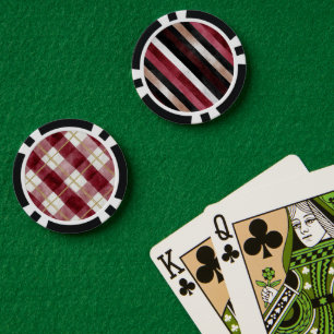 Jetons De Poker Champagne Rose Bourgogne Noir Rayures