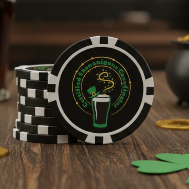 Jetons De Poker Chance de Shenanigans certifiés de la Saint-Patric (Créateur téléchargé)