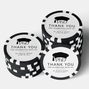 Jetons De Poker Chapeau doctoral personnalisé de doctorat pour la 