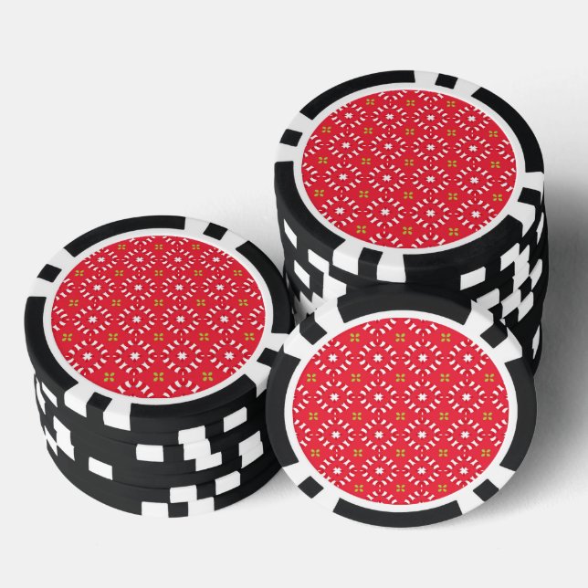 Jetons De Poker Charme des Fêtes de Noël Modèle 04 -  (Empiler)