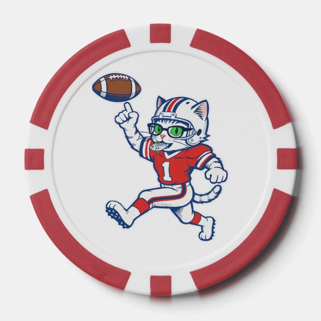 Jetons De Poker Chat de foot drôle (Recto)