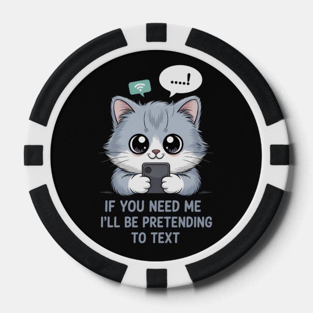 Jetons De Poker Chat de texture (Recto)