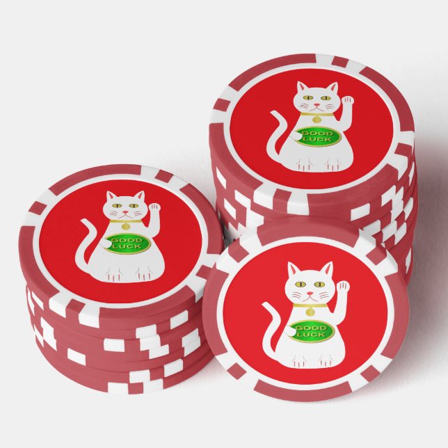Jetons De Poker Chat Oriental Lucky (Empiler)