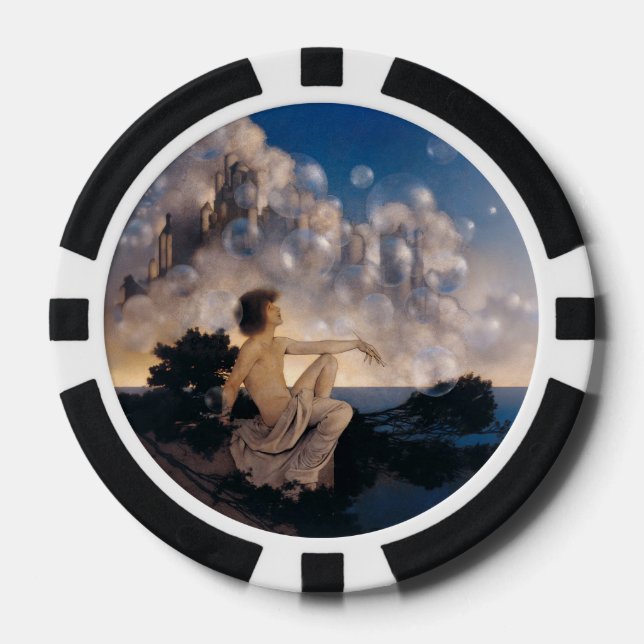 Jetons De Poker Châteaux en Espagne de Maxfield Parrish 1904 Fanta (Recto)