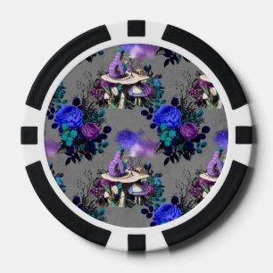 Jetons De Poker Chenille Fumant des Fleurs d'Alice au Pays des Mer