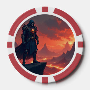 Jetons De Poker Chevalier noir de flamme