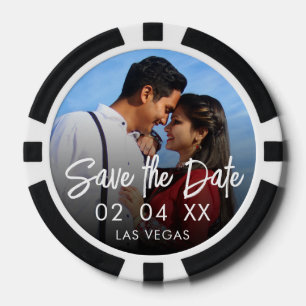 Jetons De Poker Chic Photo Destination Mariage Enregistrer la date