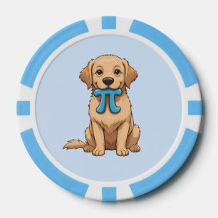 Jetons De Poker Chien de la journée de Pi avec symbole Pi Bonne