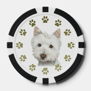Jetons De Poker Chiens de poker Westie Art Chiens
