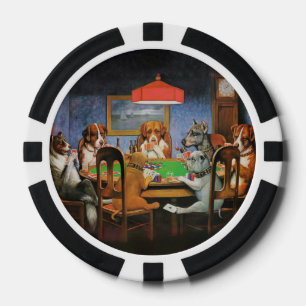 Jetons De Poker Chiens jouant au poker par C.M. Coolidge