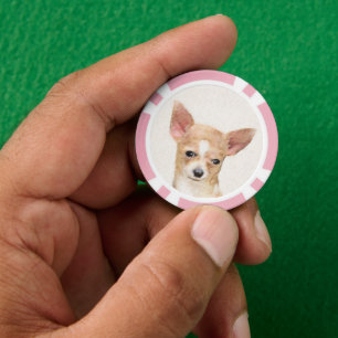 Jetons De Poker Chihuahua Peinture - Cute Original Chien Art