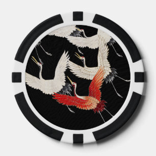 Jetons De Poker Chinoiserie Grue volante Zen Kimono minimaliste Ar