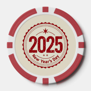 Jetons De Poker Chip de Pocker du Nouvel An 2025
