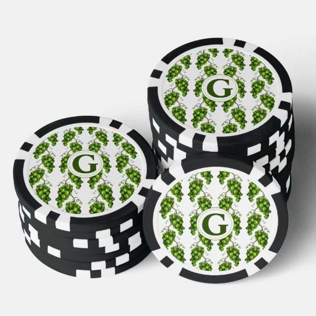 Jetons De Poker Chip de poker aux raisins verts (Empiler)