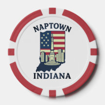 Chip de Poker Cercle Monument Indiana de Naptown