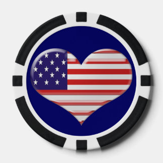 Jetons De Poker Chip de Poker Coeur États-Unis