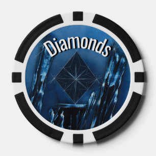 Jetons De Poker Chip de poker Diamant Bleu