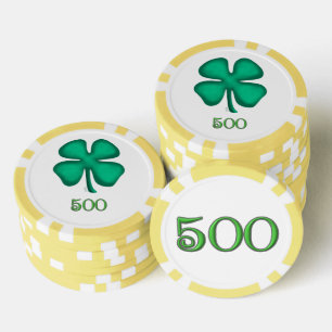 Jetons De Poker Chip de poker en bande Lucky 4 Leaf Irish Clover y