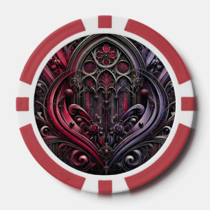 Jetons De Poker Chip de poker gothique Rose Casino