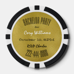 Jetons De Poker Chip de poker Invitation du Bachelor Party