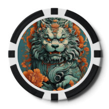 Chip de poker Lion de grippe de sagesse