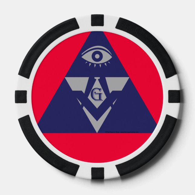 Jetons De Poker Chip de Poker Masonic (Recto)
