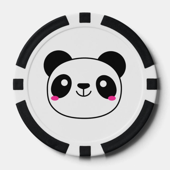 Jetons De Poker Chip de poker Panda Emoji (Recto)