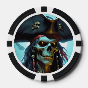 Jetons De Poker Chip de poker pirate Zombie