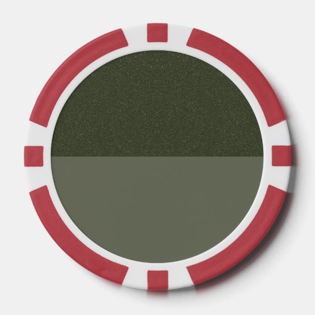 Jetons De Poker Chip de Poker Split Vert Moss Personnalisé - Faveu (Recto)