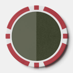 Jetons De Poker Chip de Poker Vert Moss Deux Tons - Personnalisabl